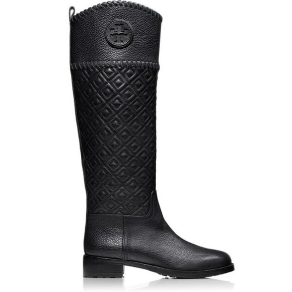 Tory Burch Shoes - 🎀Tory Burch Marion Quilted Leather Riding Boots - Black